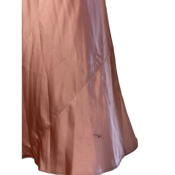 Social Bridesmaids Dress Scarf Tie High Neck Halter Slip Maxi Desert Rose XL - Picture 4 of 12